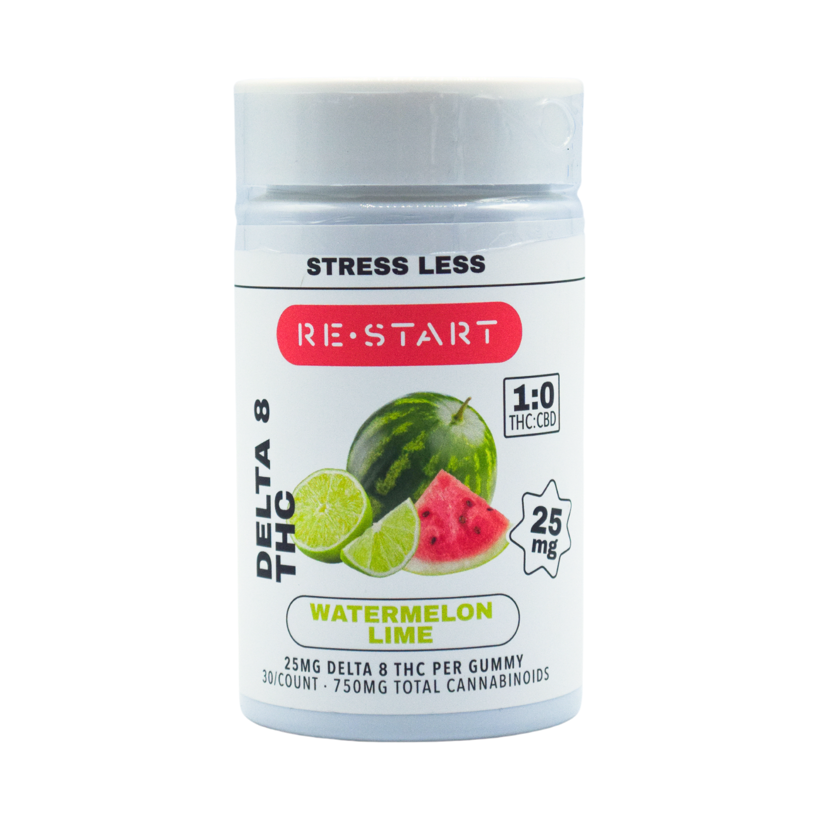 Delta 8 25MG Gummies Watermelon Lime / 30-count (Reg. Price $55) *ATX Only